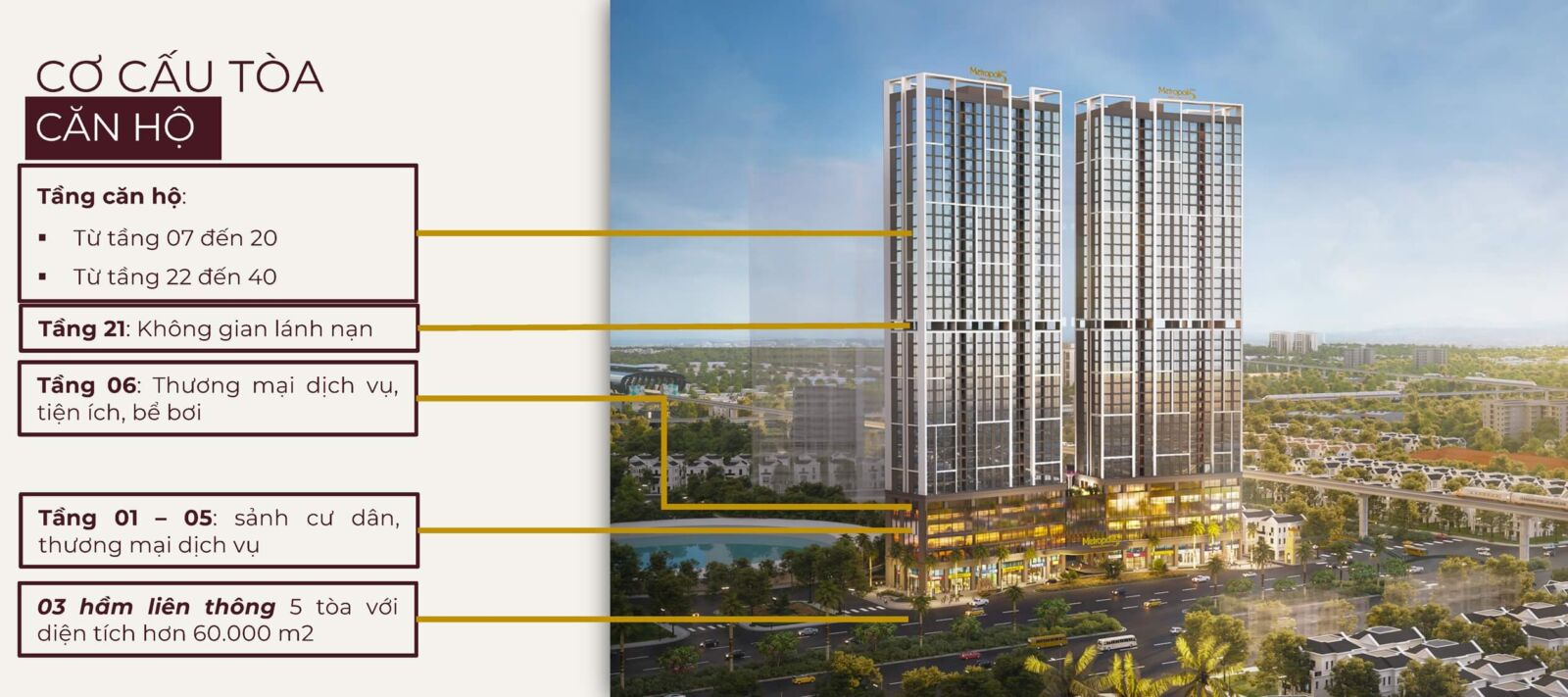 cơ cấu tầng metropoli 5 nam an khánh