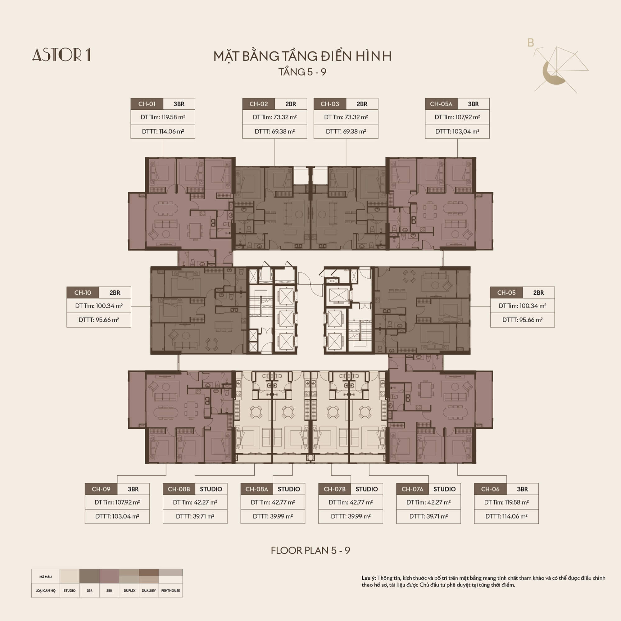 mặt bằng dự án astor 1 ciputra