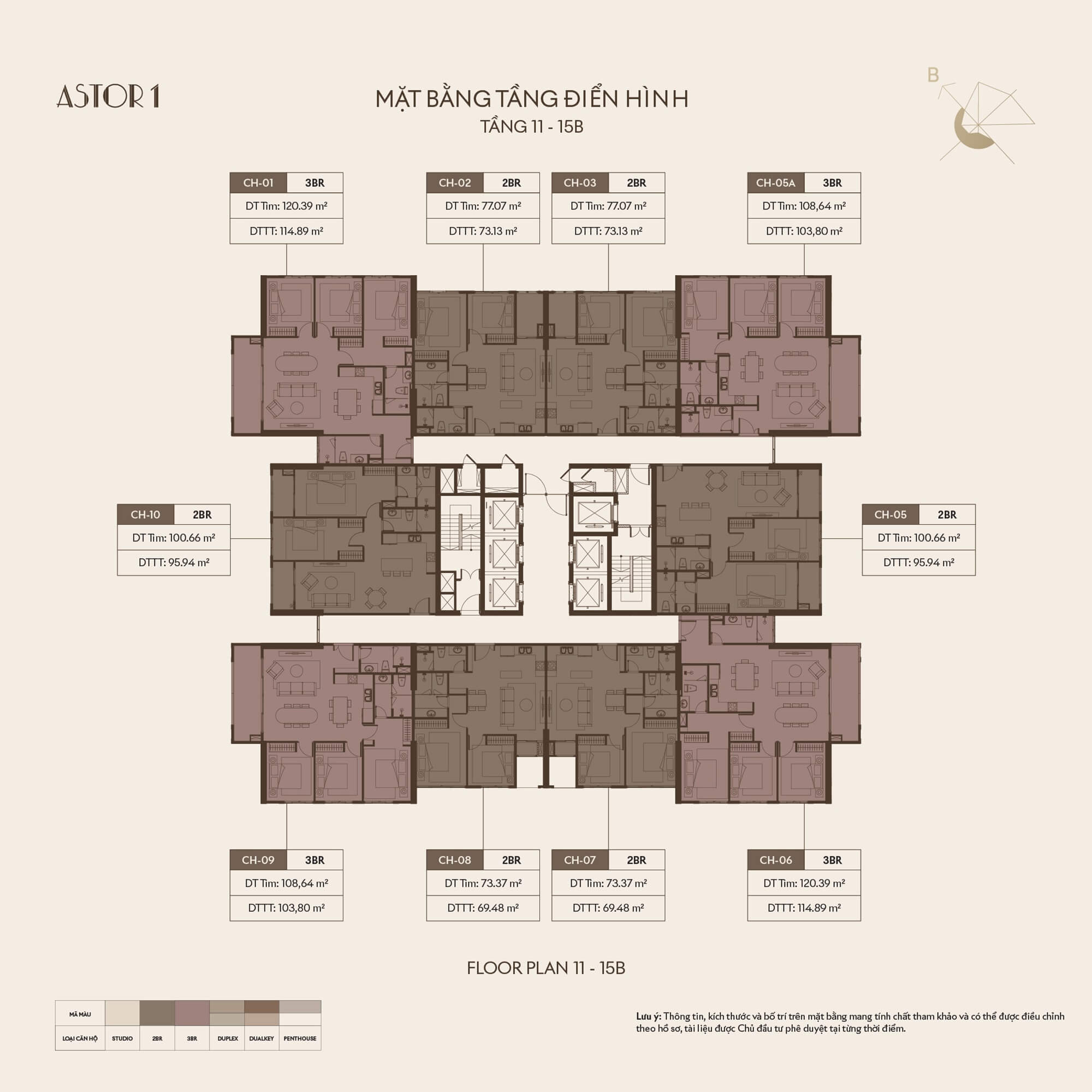 mặt bằng dự án astor 1 ciputra