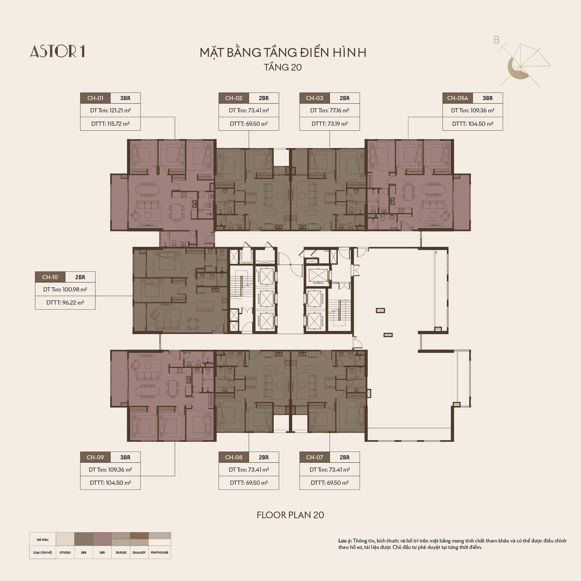 mặt bằng dự án astor 1 ciputra