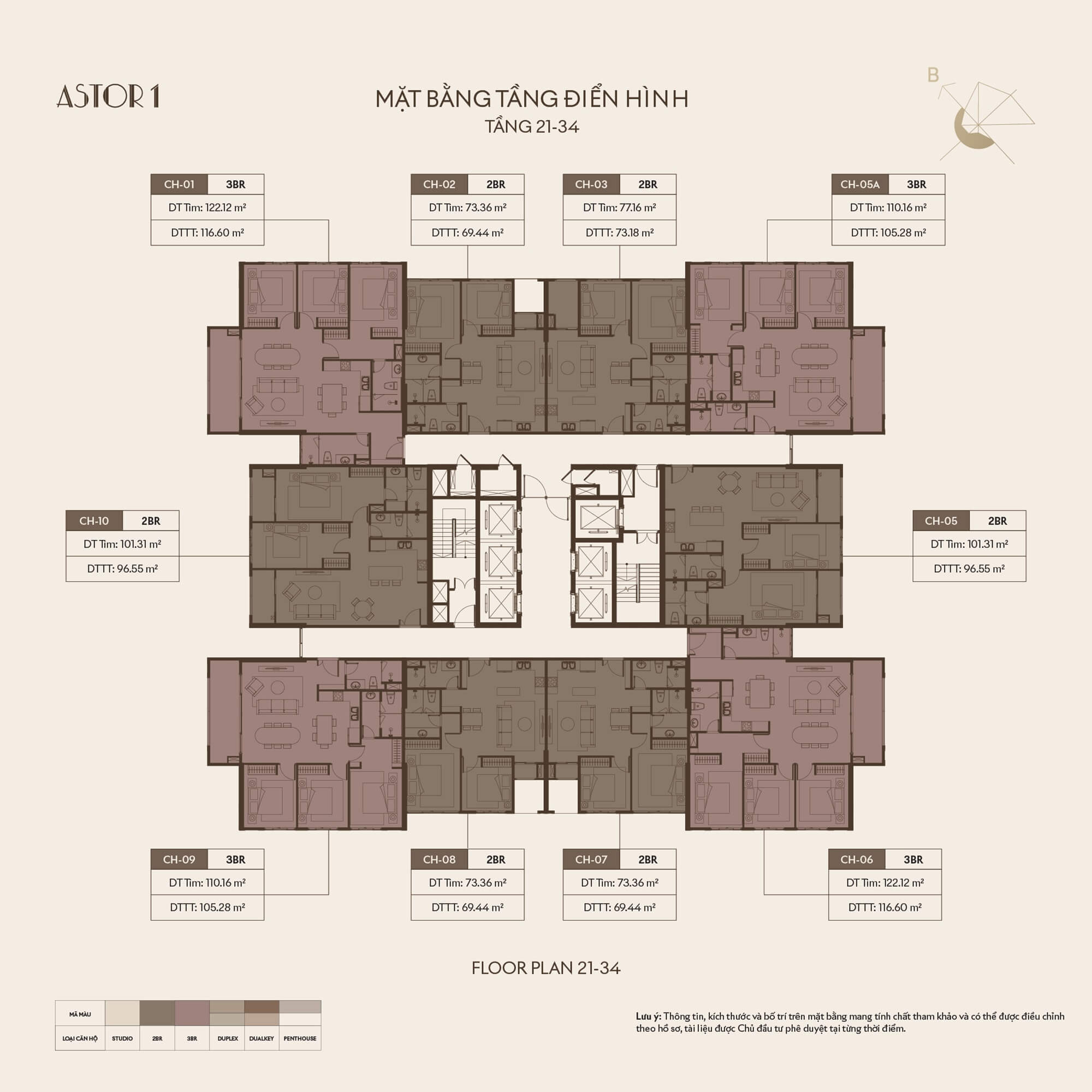 mặt bằng dự án astor 1 ciputra