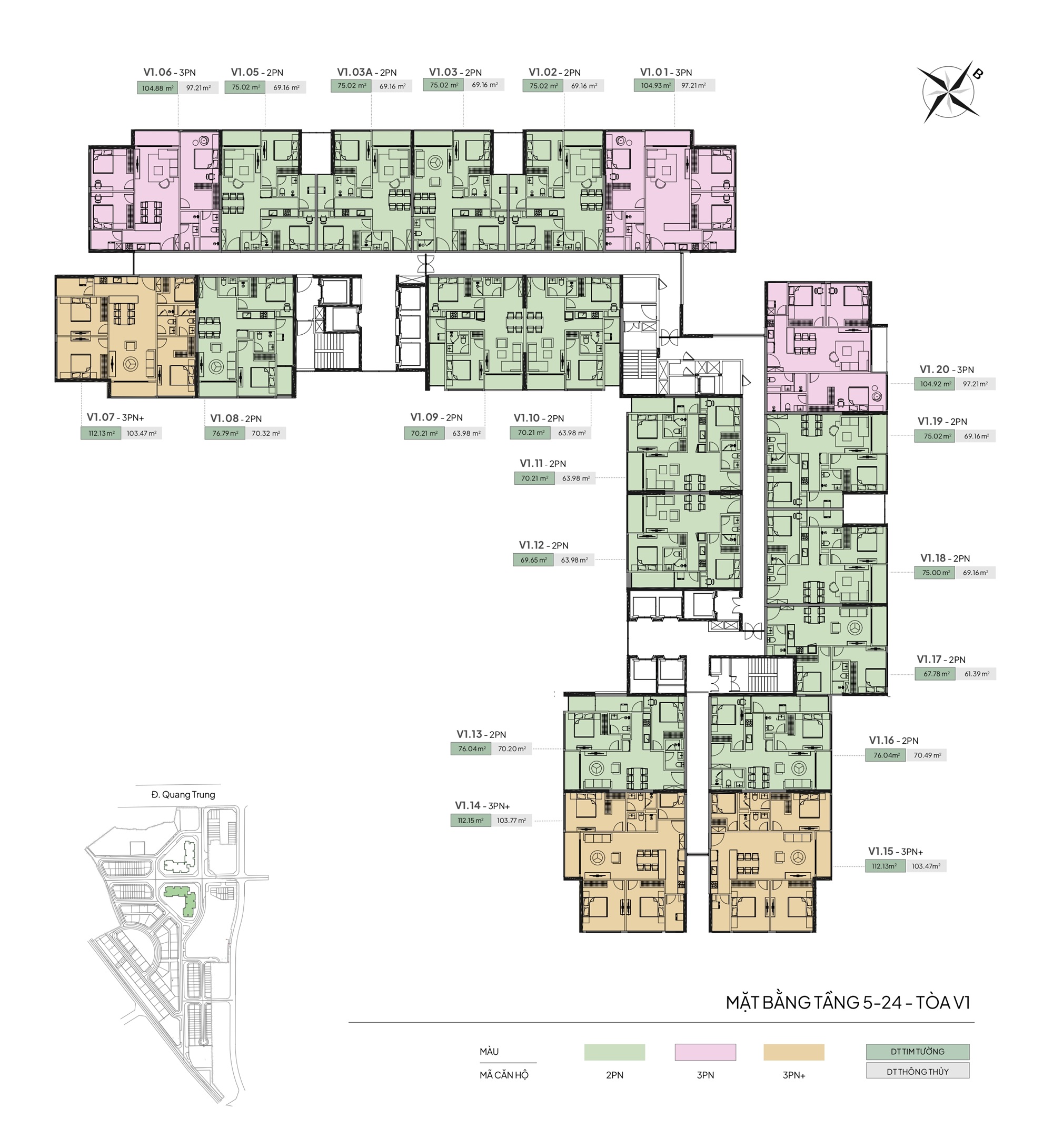 mặt bằng dự án vista văn la hà đông