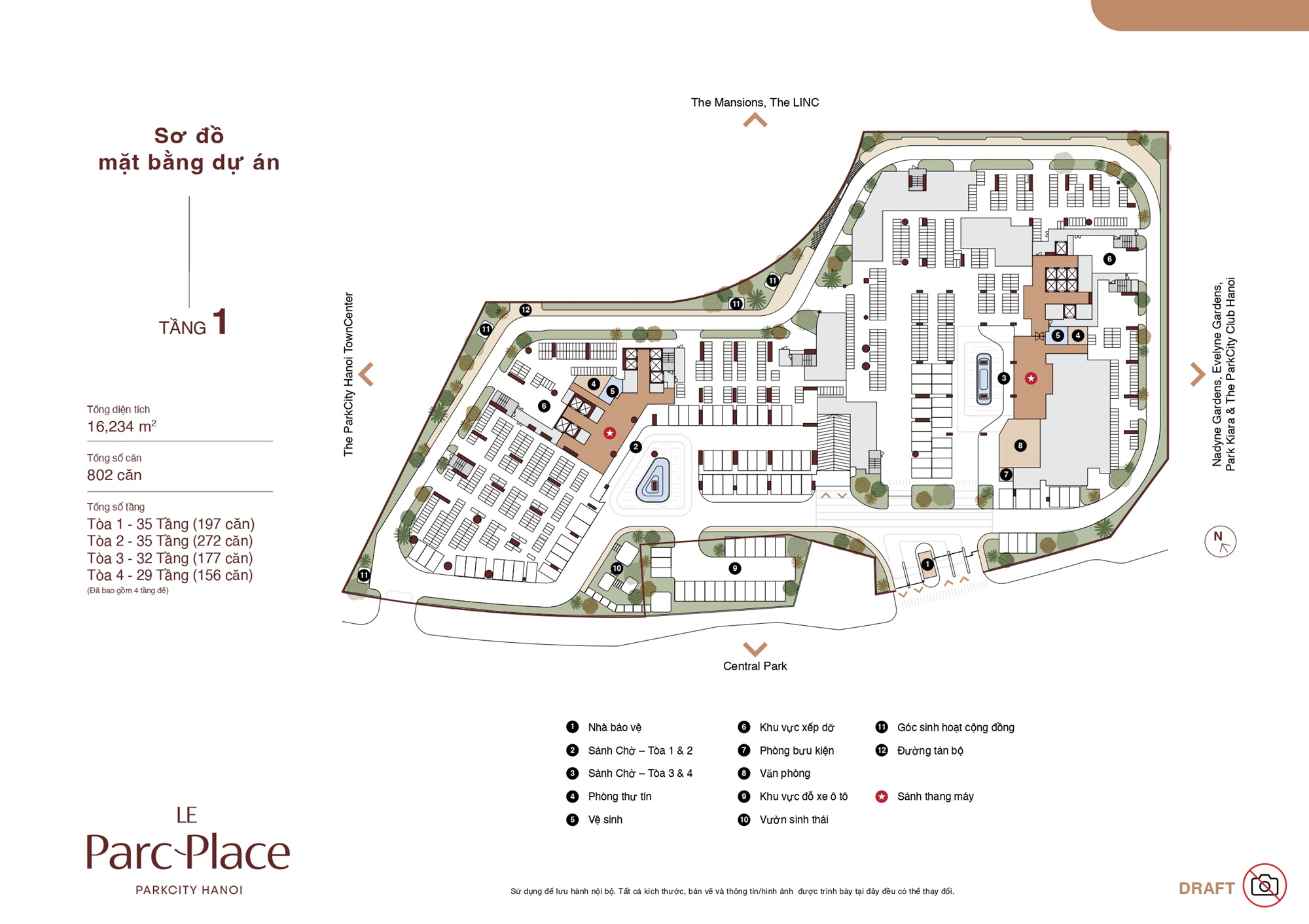 tiện ích dự án le parc place @parkcity hanoi