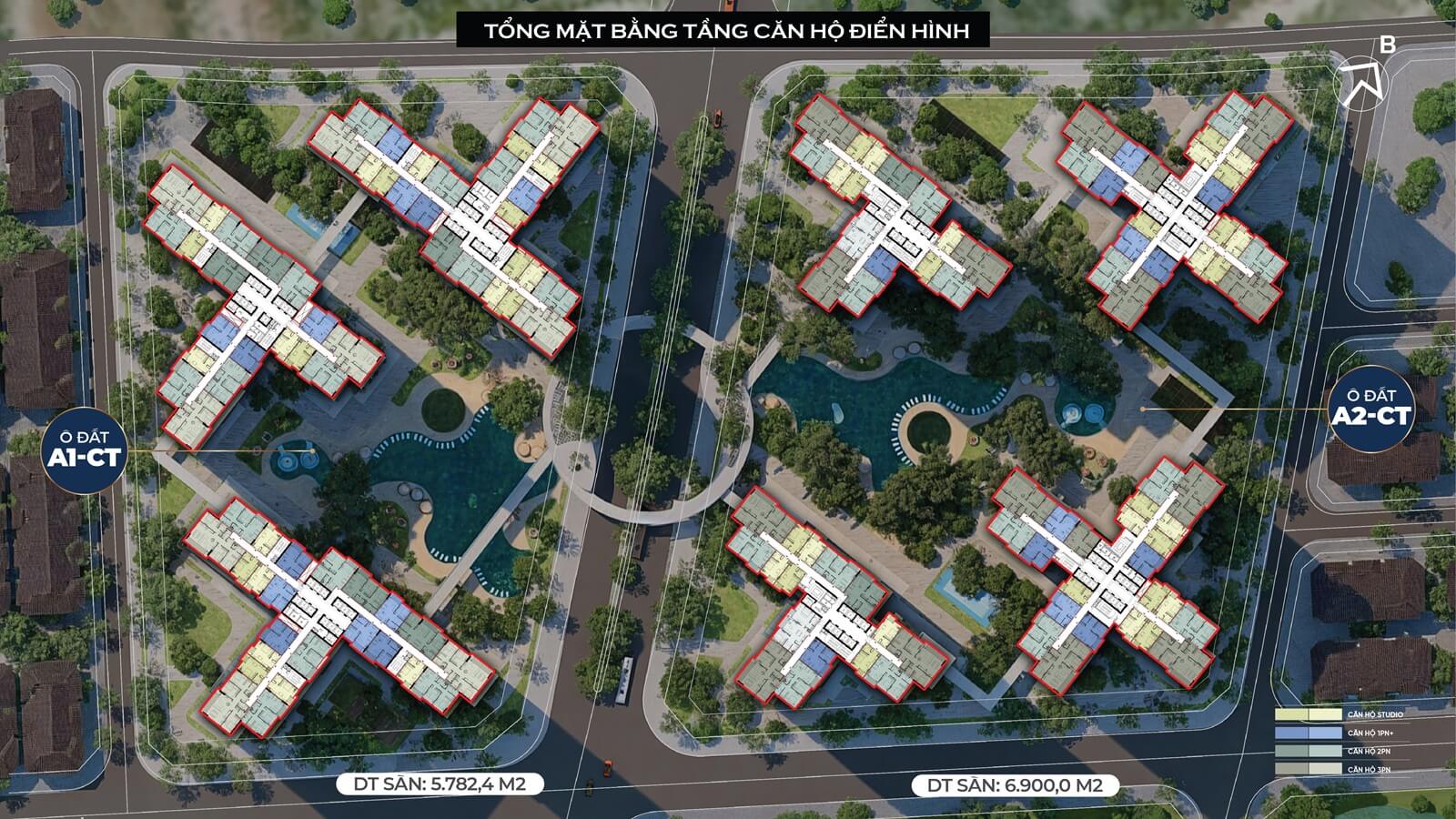 mặt bằng Chung cư Alumi - Alluvia City Văn Giang Hưng Yên