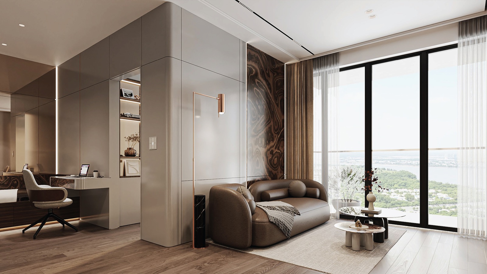 nội thất căn hộ alumi