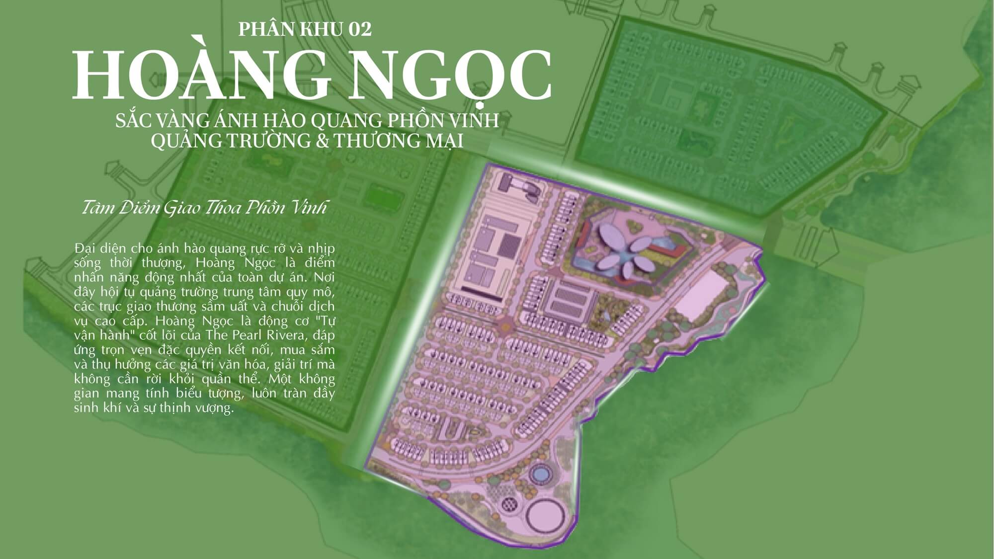 mặt bằng phân khu dự án pearl rivera hà nội