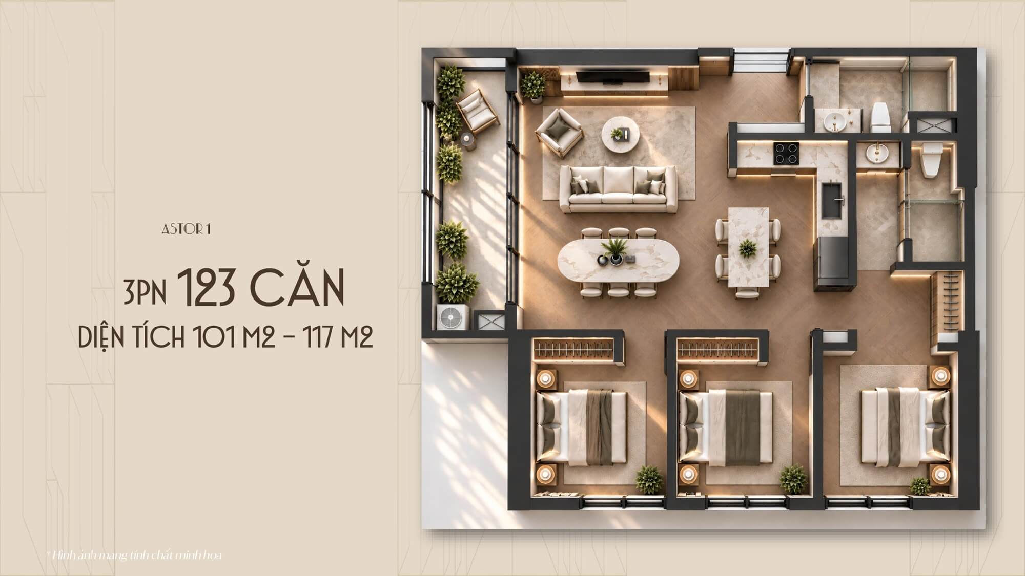 thiết kế căn hộ astor 1 ciputra