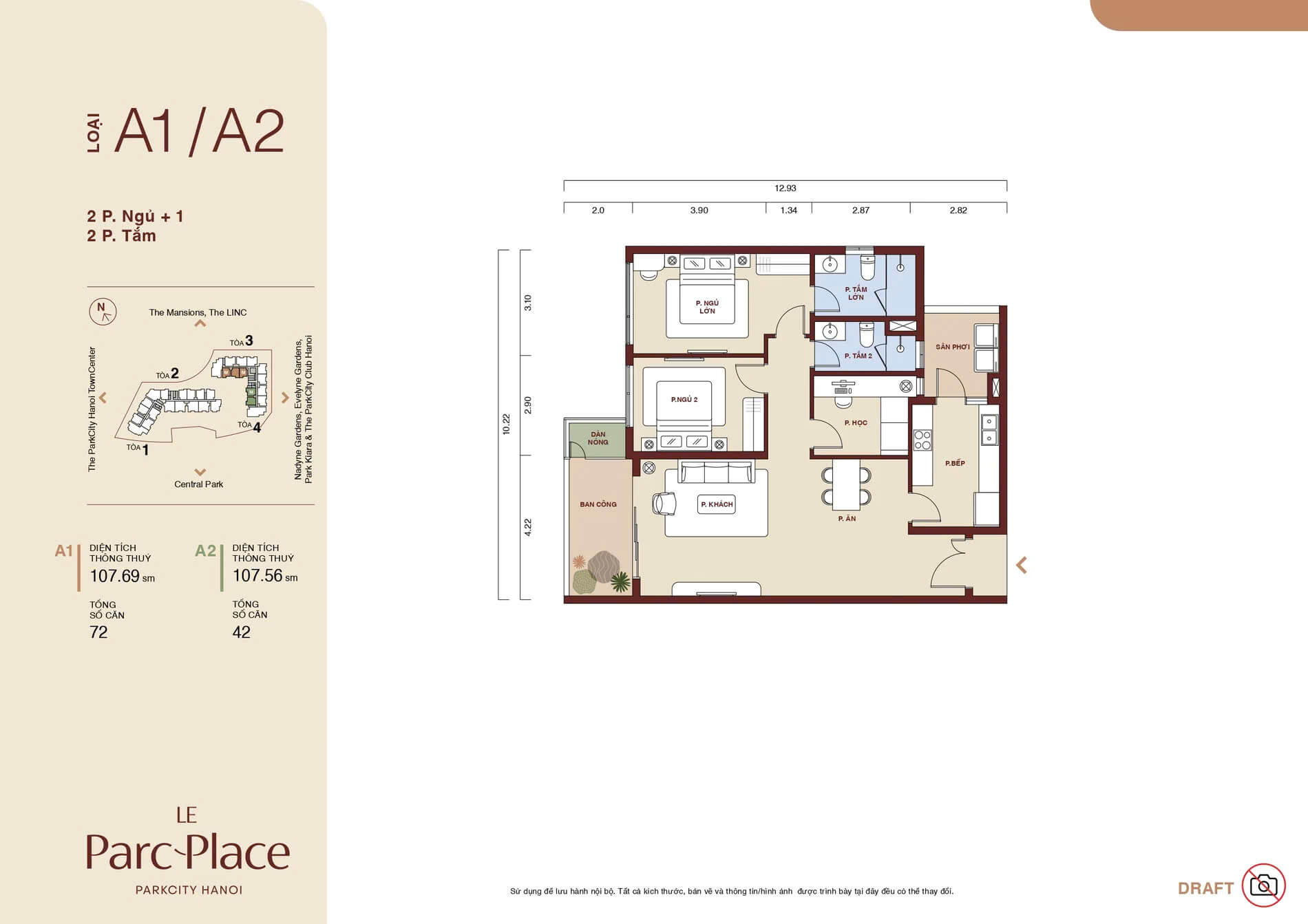 thiết kế căn hộ le parc place parkcity hà nội