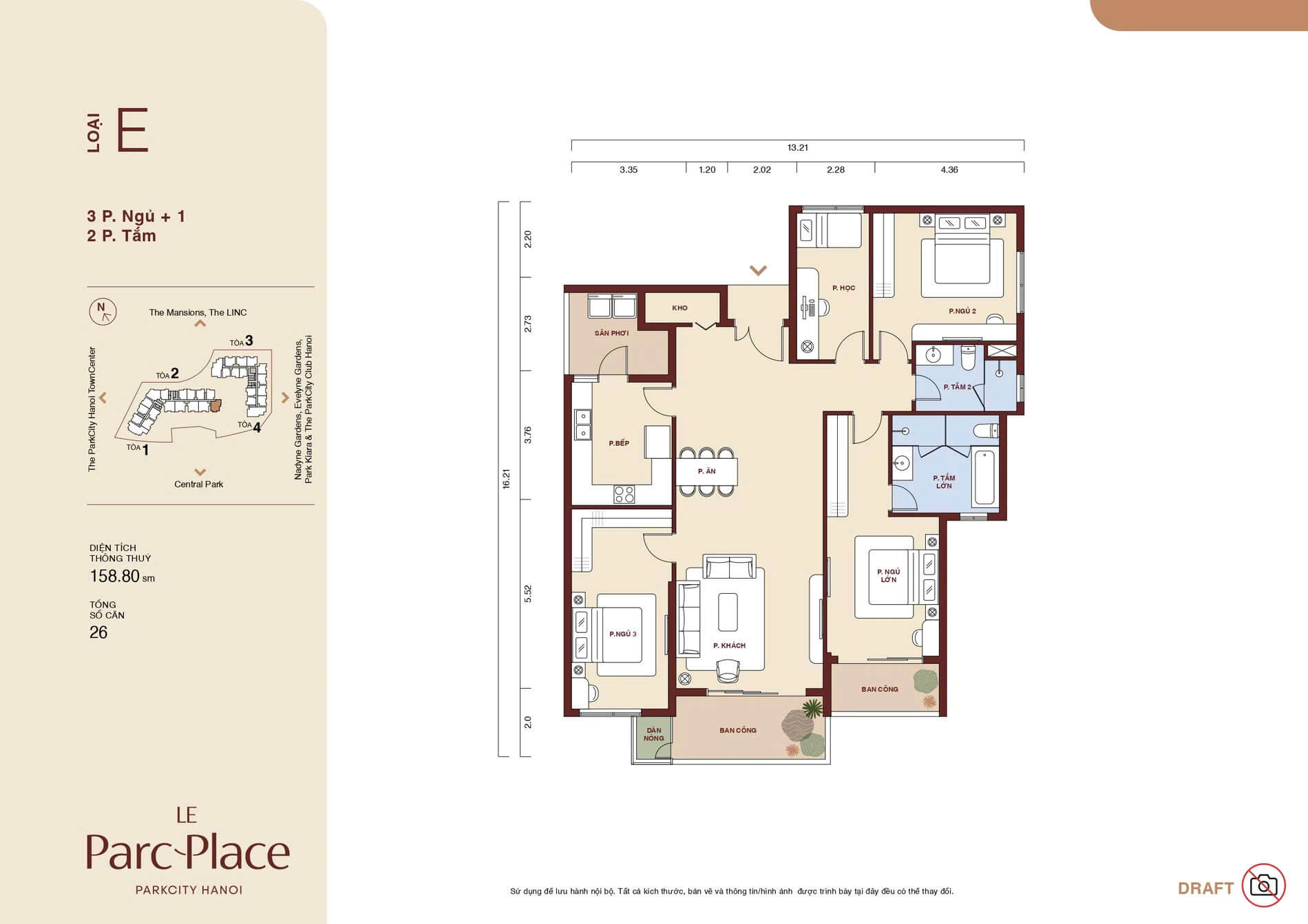 thiết kế căn hộ le parc place parkcity hà nội