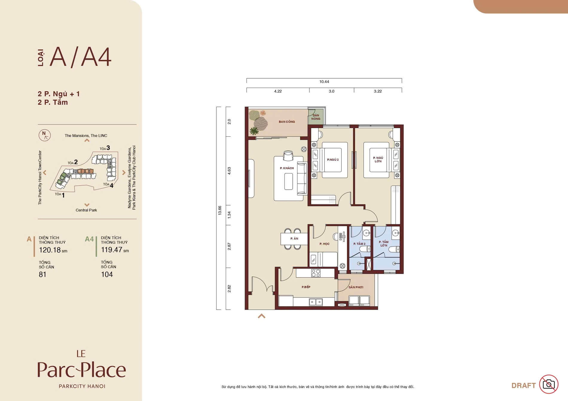 thiết kế căn hộ le parc place parkcity hà nội