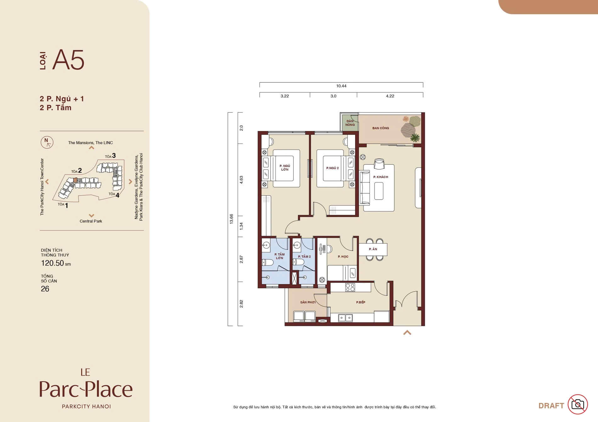 thiết kế căn hộ le parc place parkcity hà nội