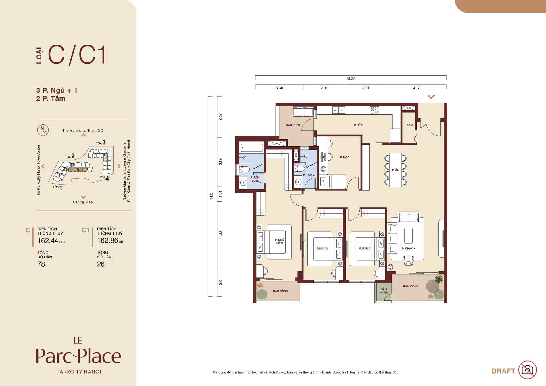 thiết kế căn hộ le parc place parkcity hà nội