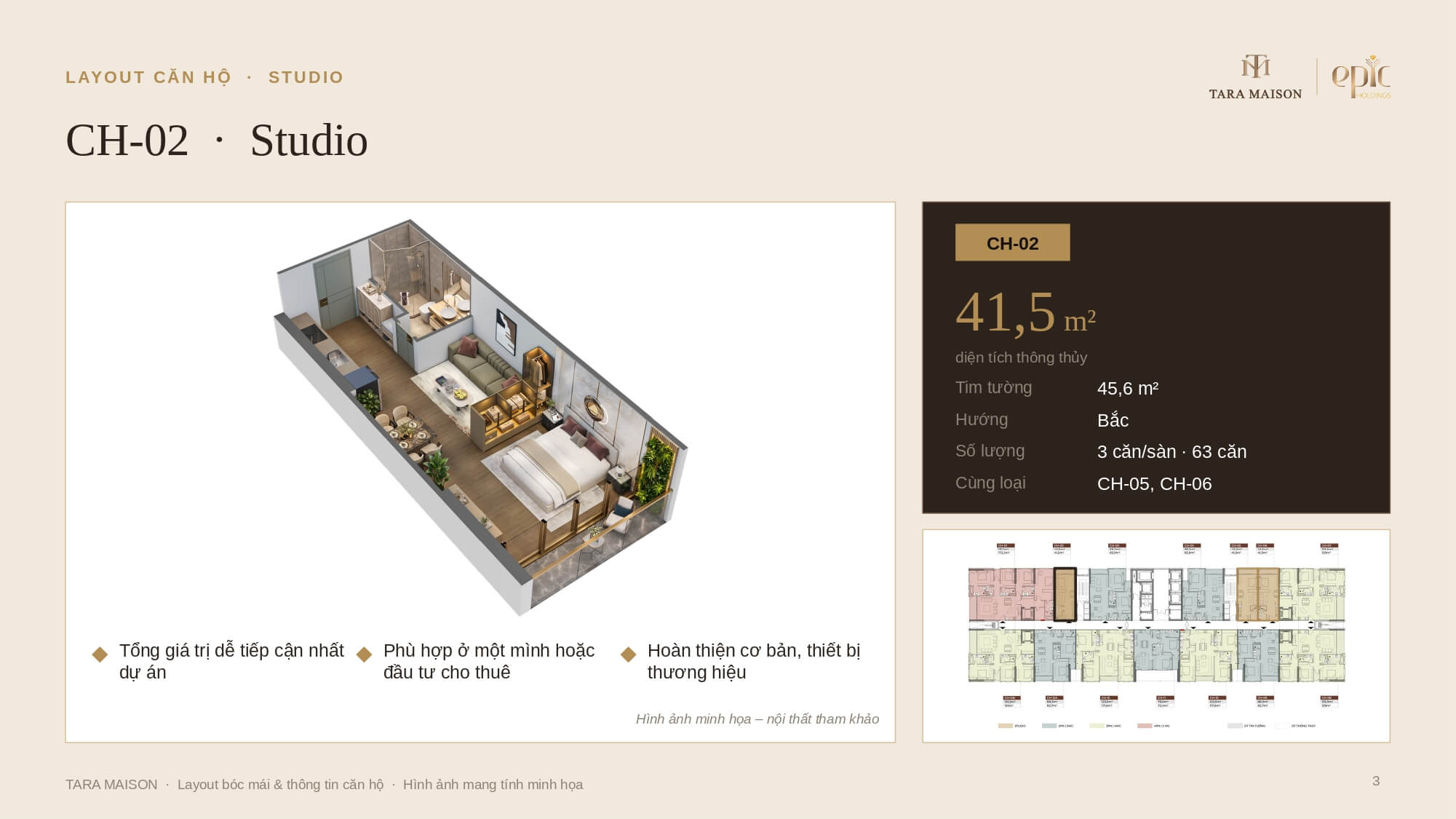 thiết kế căn hộ tara maison mỹ đình