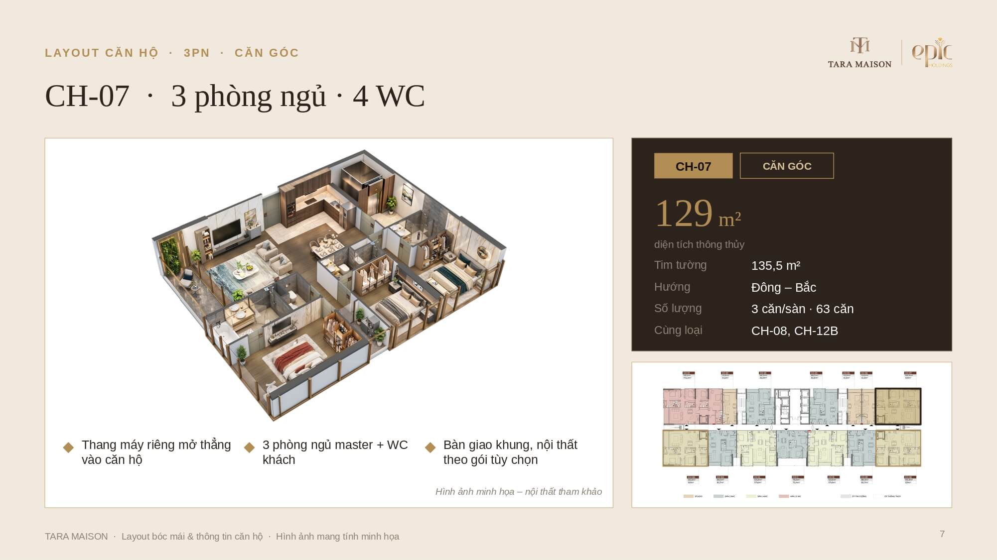 thiết kế căn hộ tara maison mỹ đình