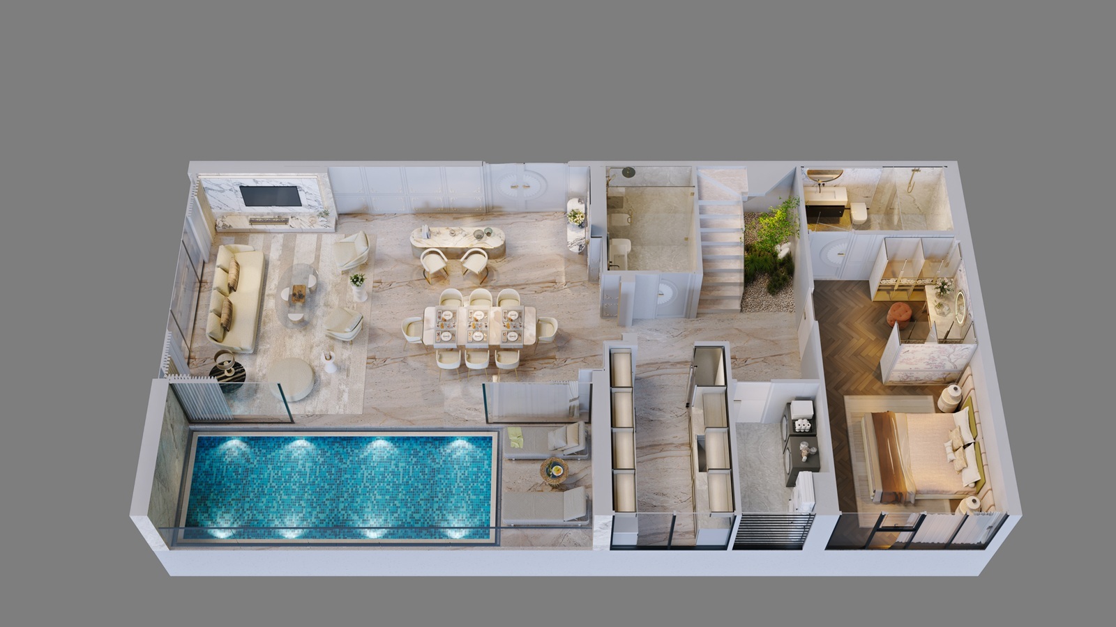 thiết kế căn hộ duplex rivea residences hà nội