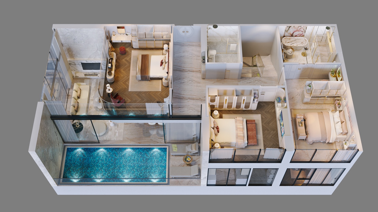 thiết kế căn hộ duplex rivea residences hà nội