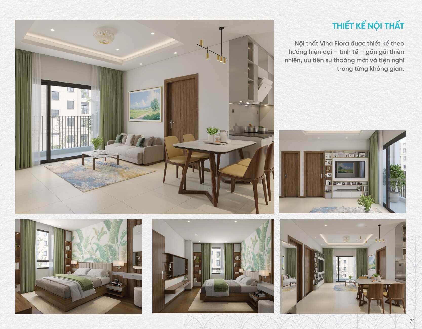 nội thất căn hộ viha flora yên sở