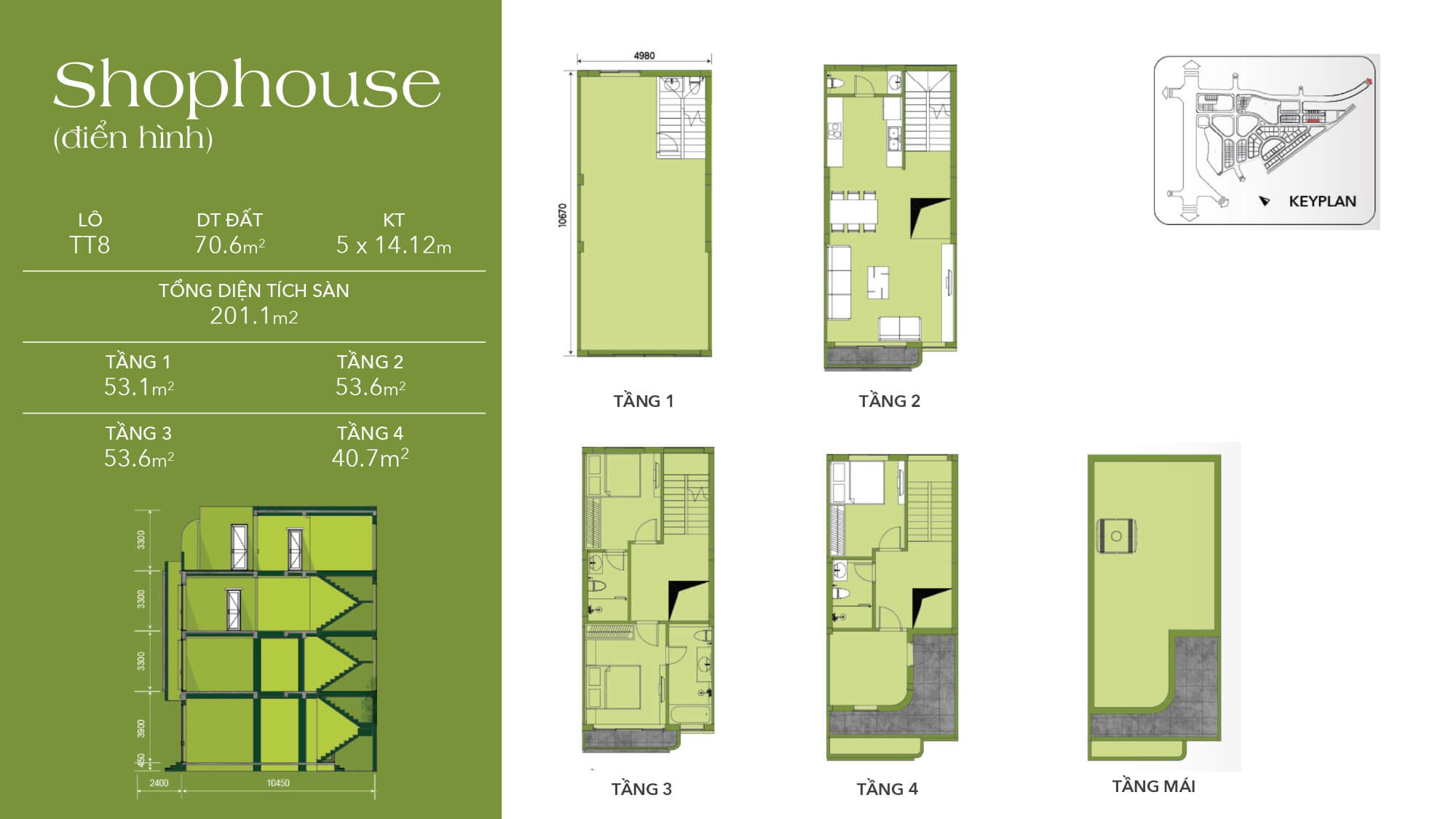thiết kế shophouse urban green oasis văn la hà đông