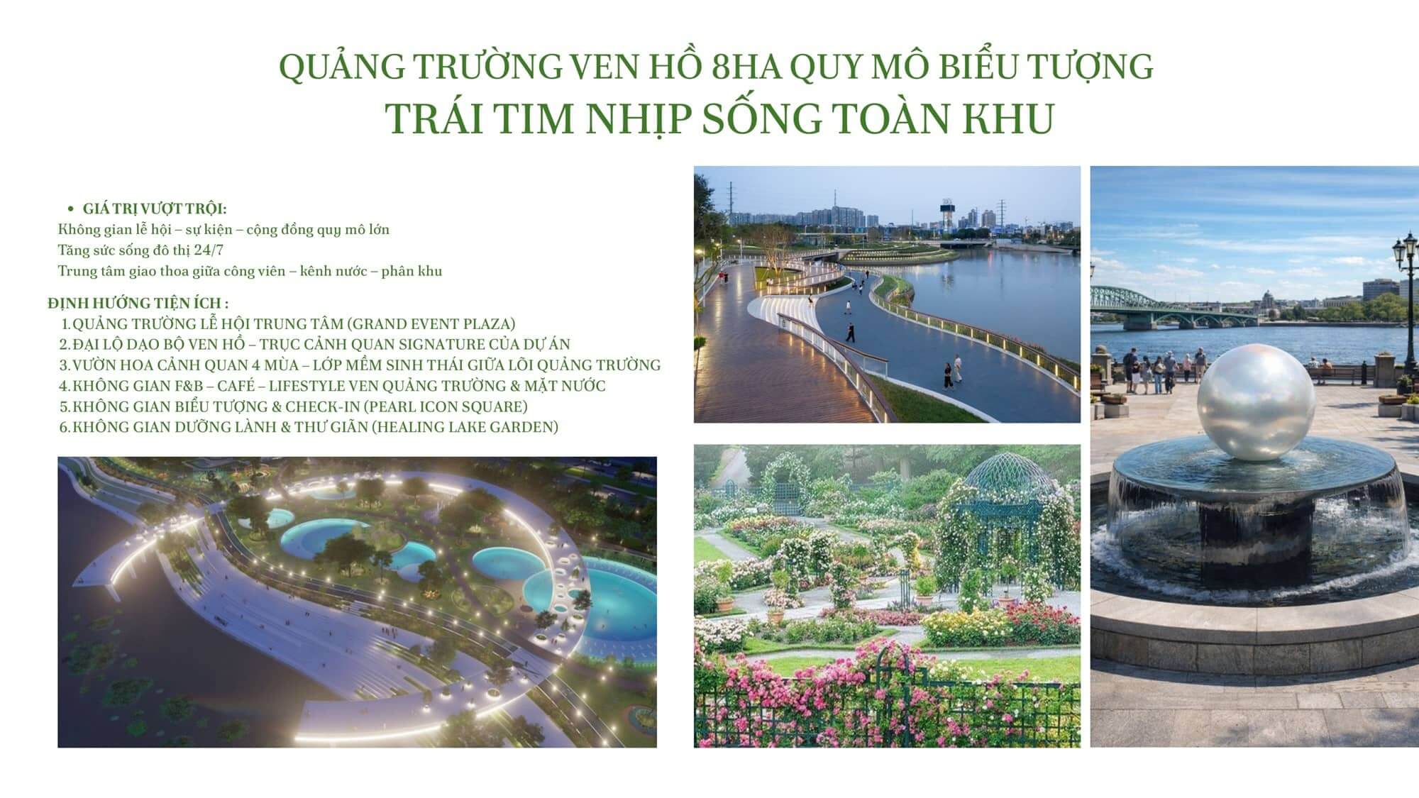 tiện ích dự án pearl rivera hà nội