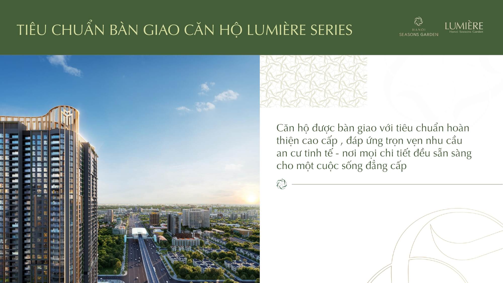 tiêu chuẩn bàn giao căn hộ lumiere hanoi seasons garden nguyễn trãi