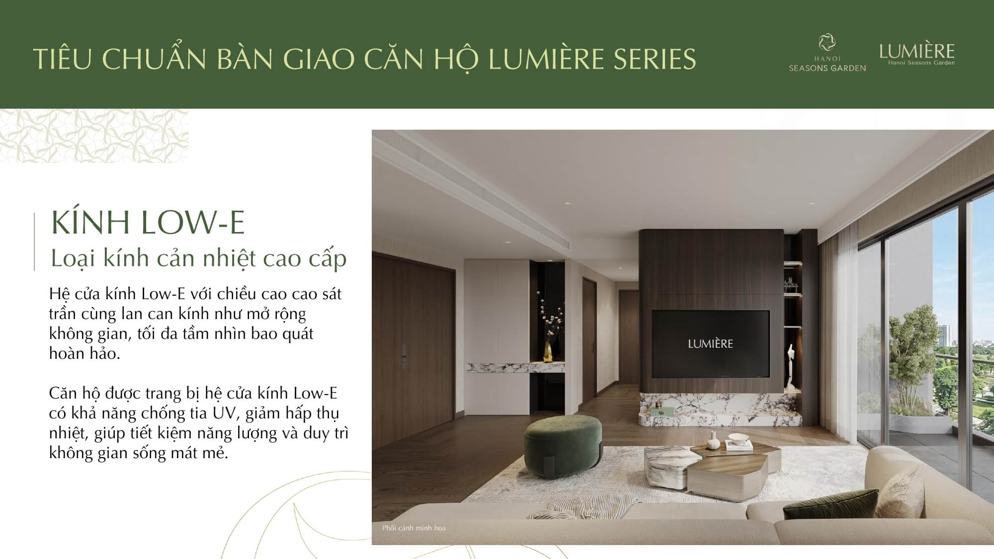tiêu chuẩn bàn giao căn hộ lumiere hanoi seasons garden nguyễn trãi