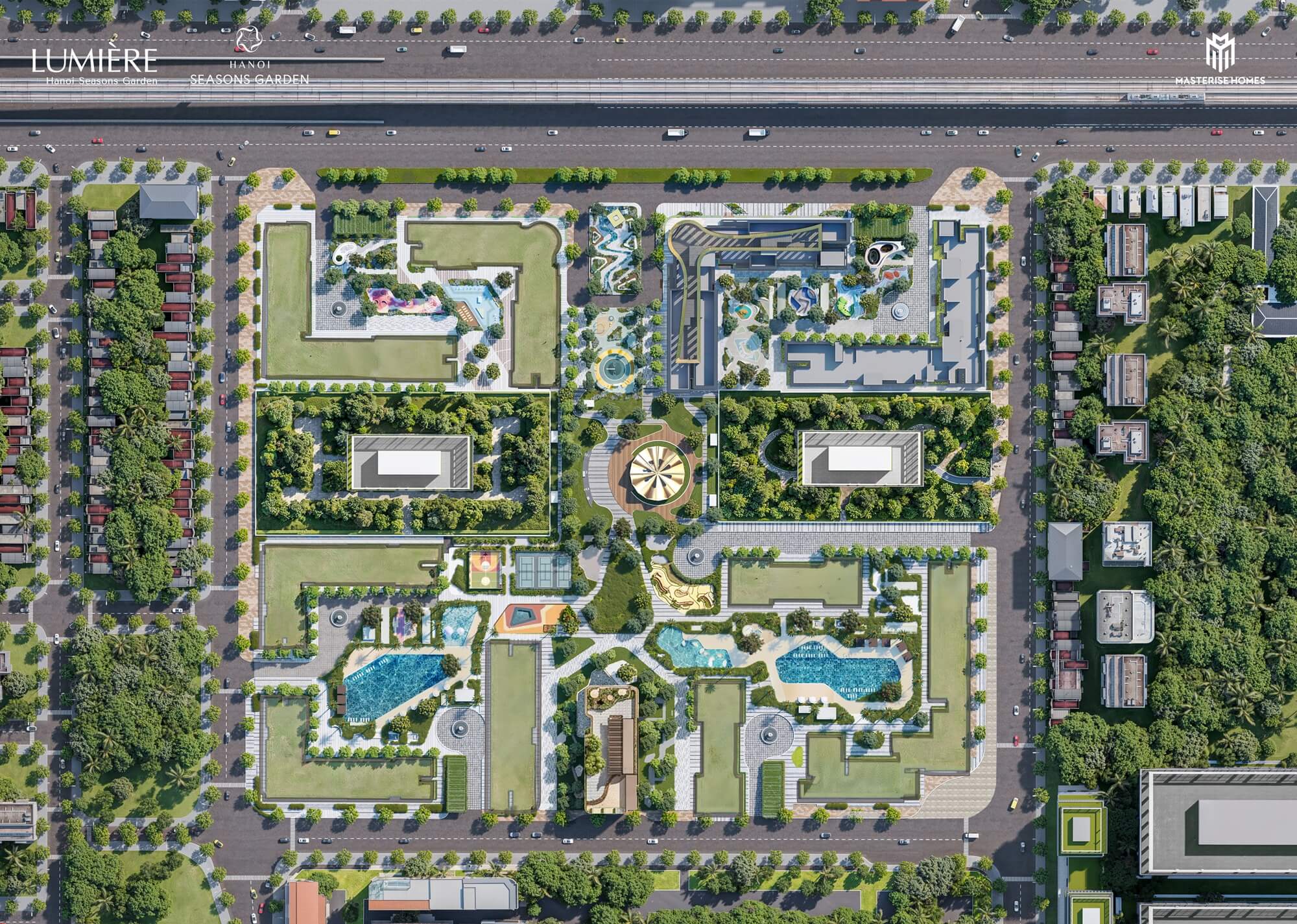 tổng mặt bằng dự án lumiere hanoi seasons garden nguyễn trãi