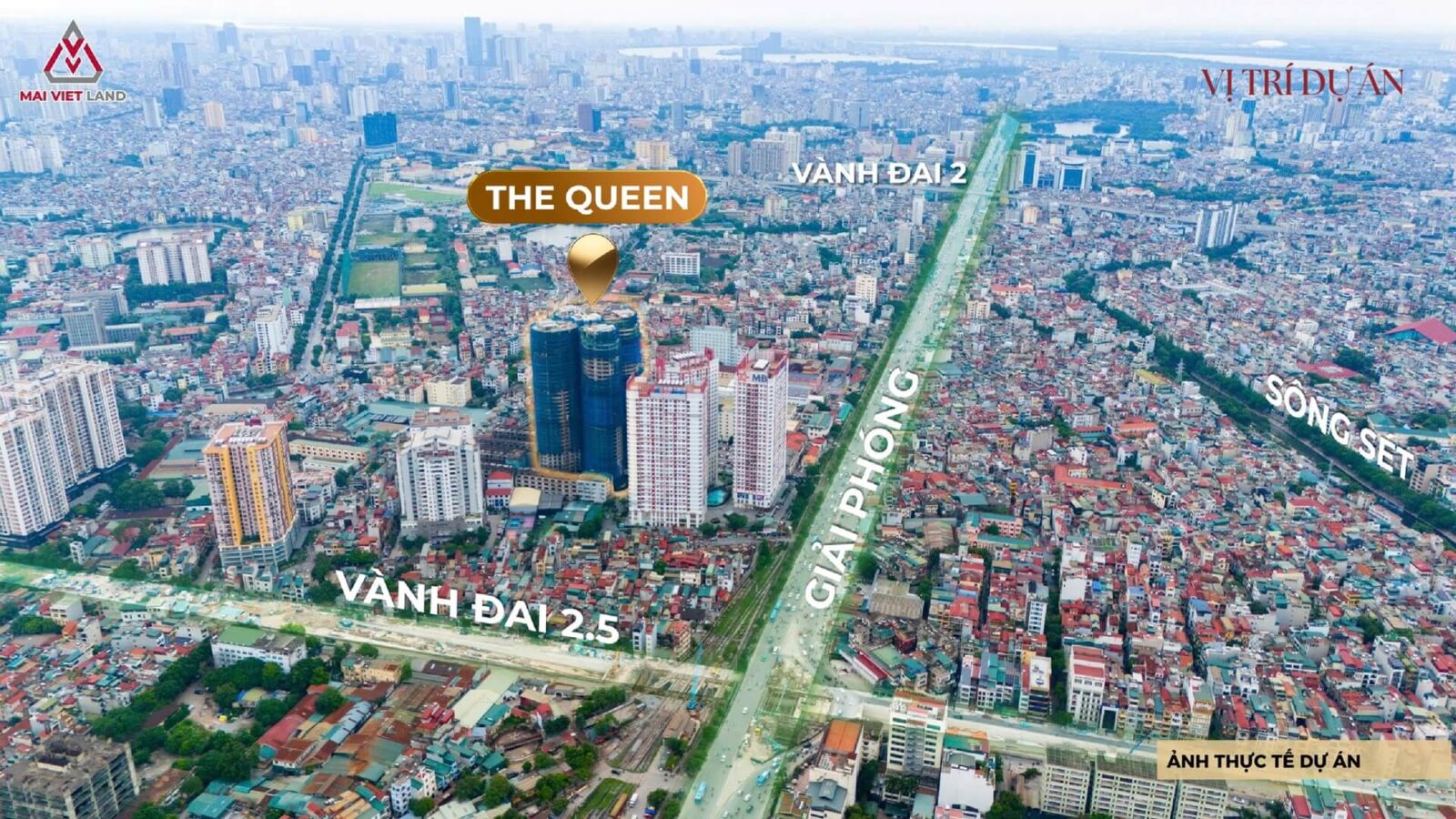 vị trí dự án the queen 360 giải phóng