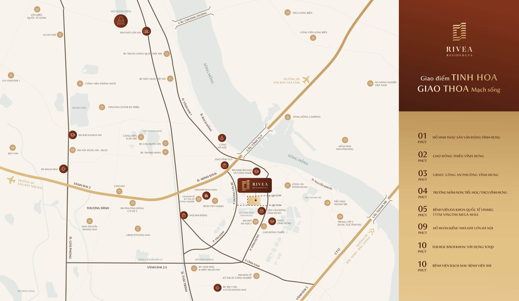 vị trí dự án rivea residences vĩnh hưng hoàng mai